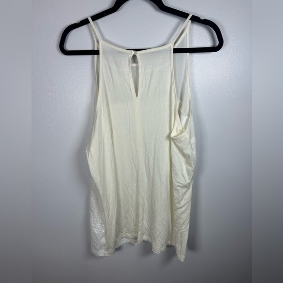 Lane Bryant cream and white Sequin Tank Topsize 18/20. - Picture 3 of 5